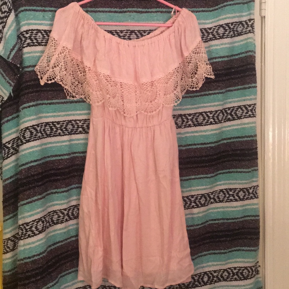 Off the shoulder ruffle dress